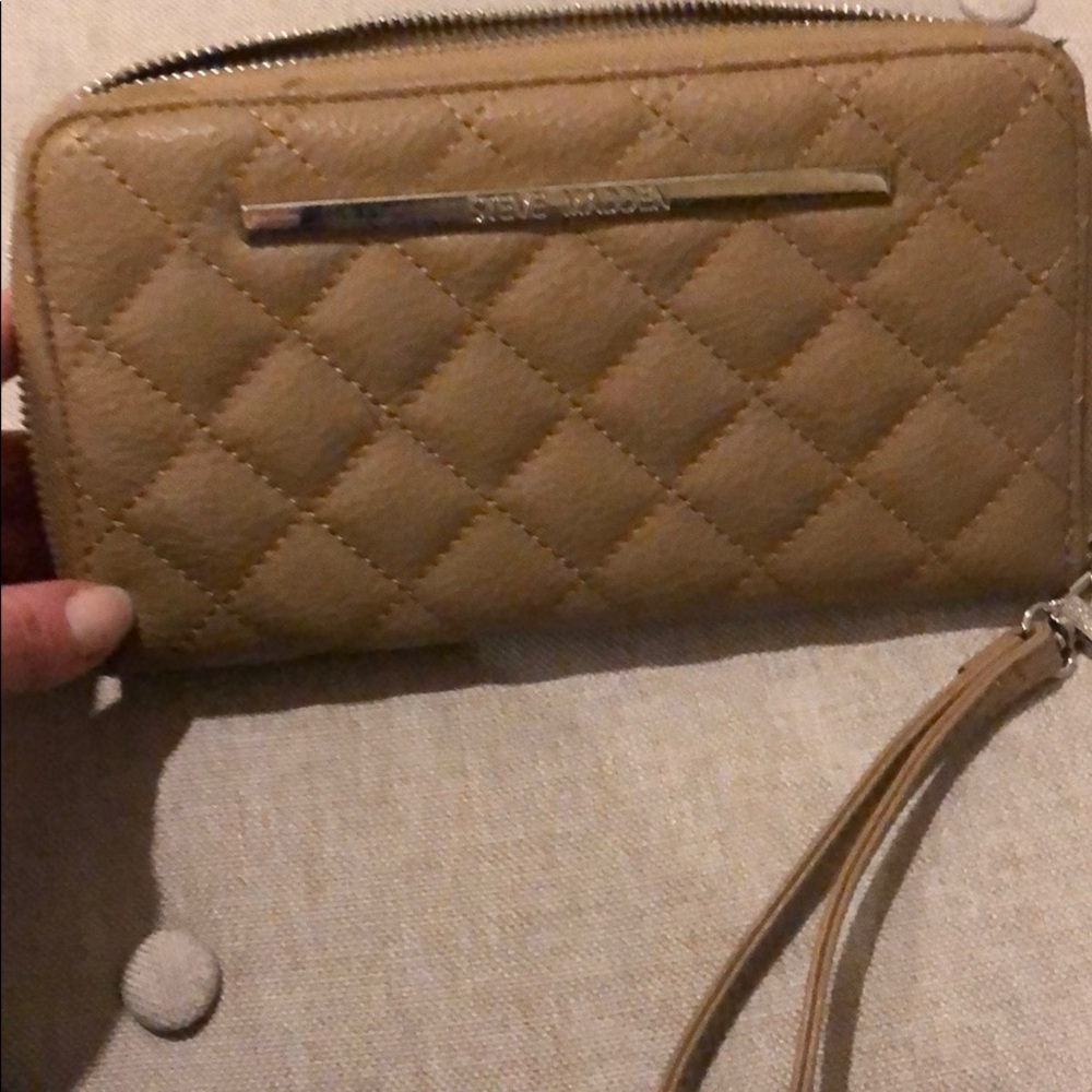 Tan Steve Madden wristlet